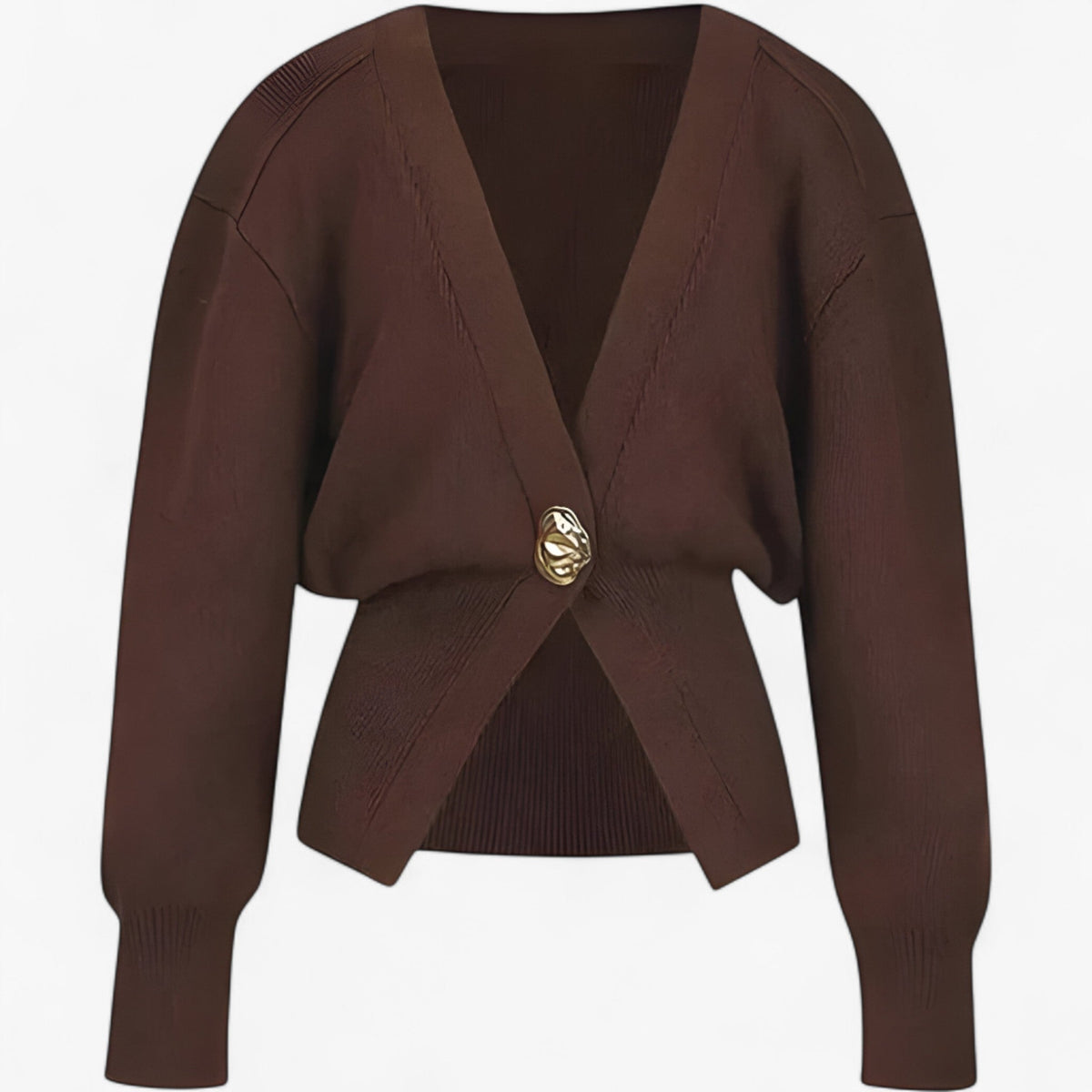 Blusa cruzada de punto suave con silueta fluida