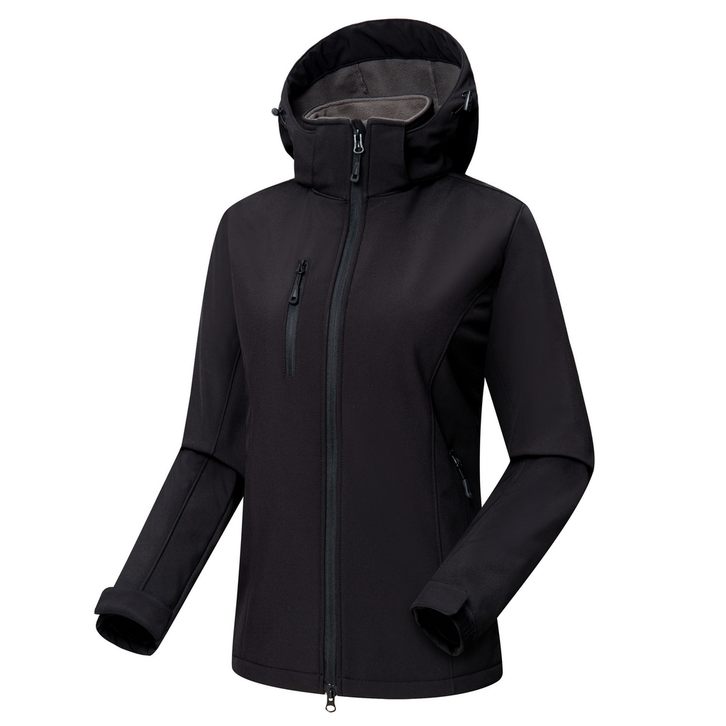 Softshell Jacket with Hood and Windproof Protection