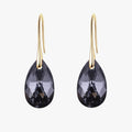 Elegant Teardrop Earrings with Blue Crystal Detail