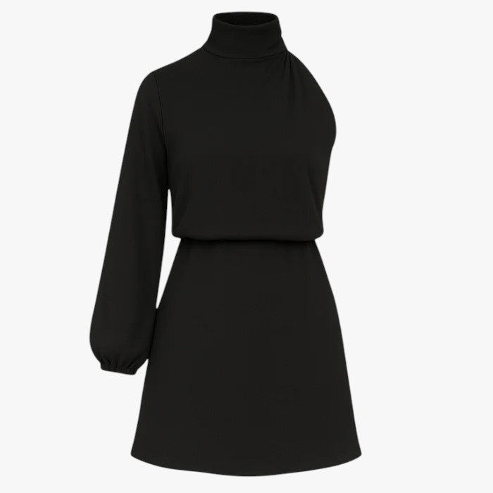 Vestido de satén de un solo hombro para eventos de noche y cenas