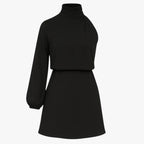 Vestido de satén de un solo hombro para eventos de noche y cenas