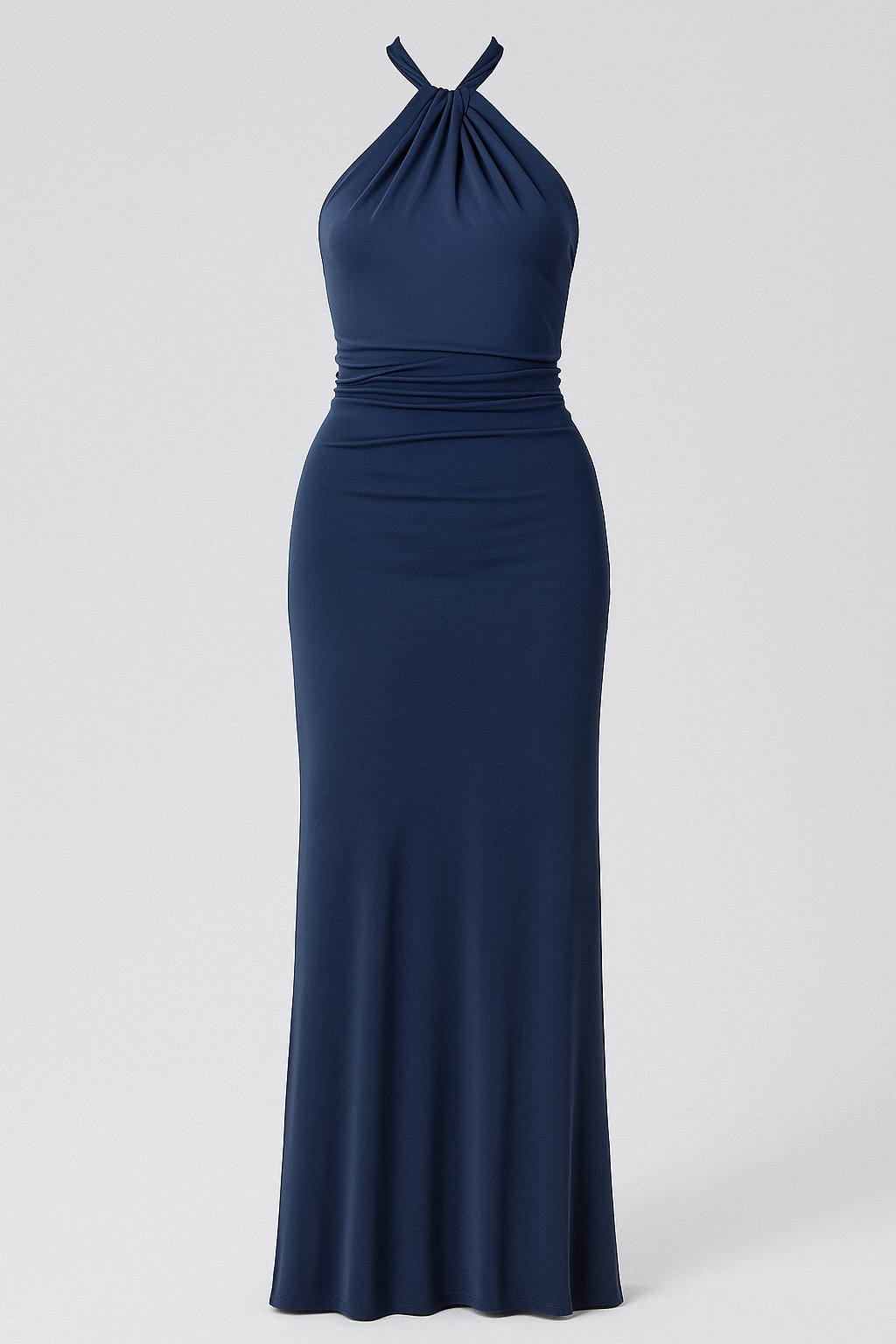 Fitted Stretch Maxi Dress with Open Back Detail