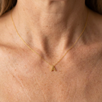 Dainty Initial Letter Necklace with Personalised Charm