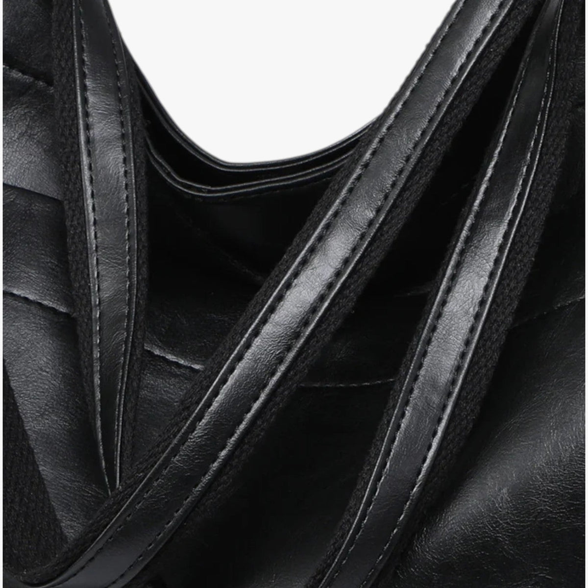 Vegan Leather Handbag with Snap Button Closure