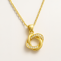 Halsband med tvinnat öglehänge, modern form och slät yta