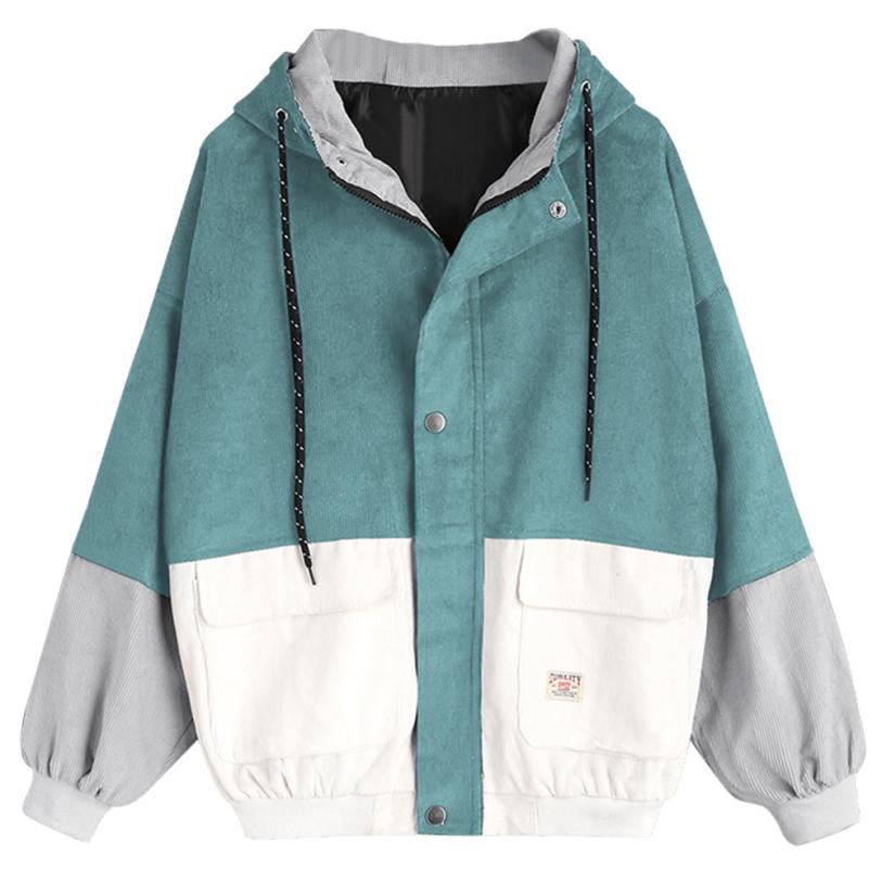 Blouson Jacket with Elastic Cuffs and Side Pockets
