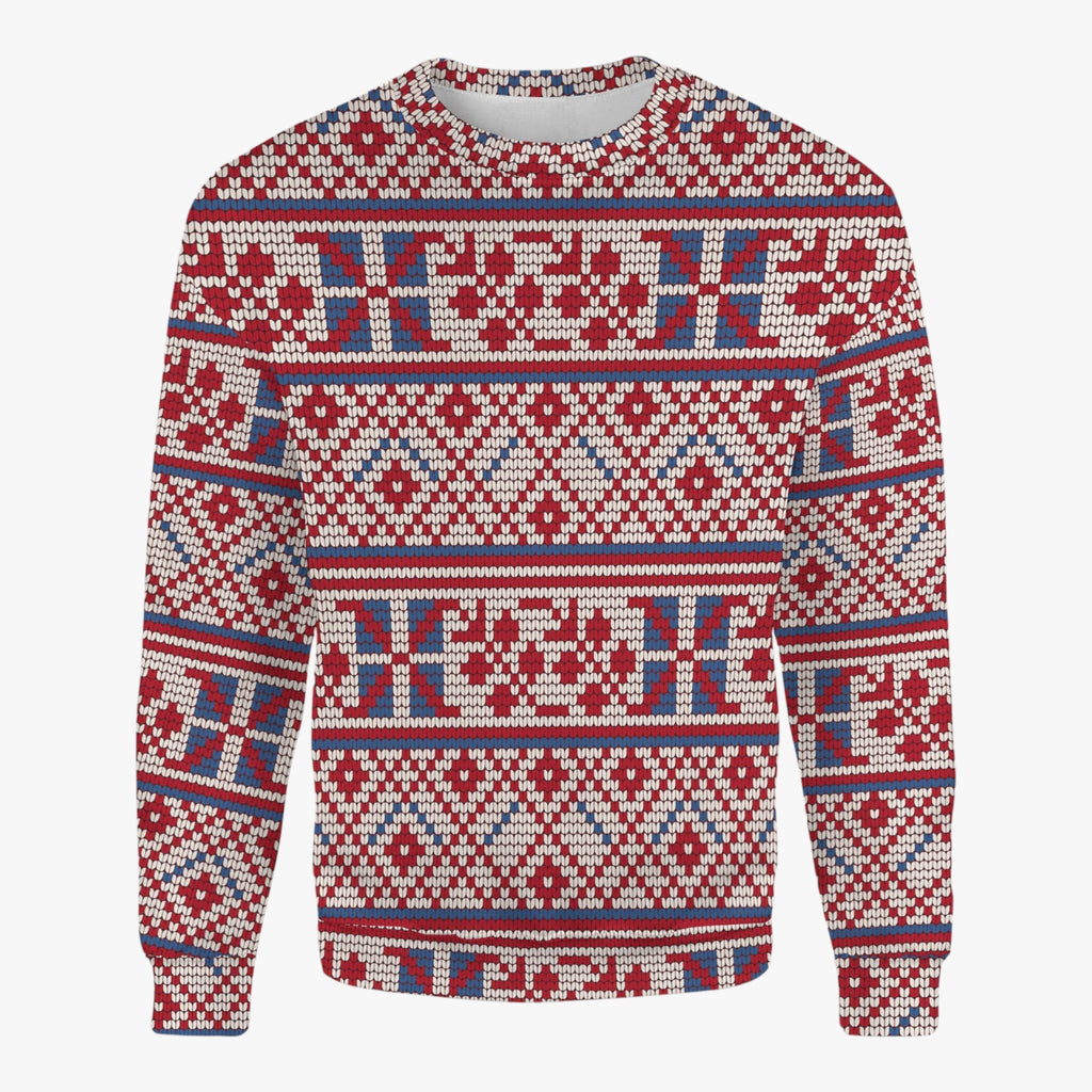 Sudadera de cuello redondo con estampado de copos de nieve para invierno