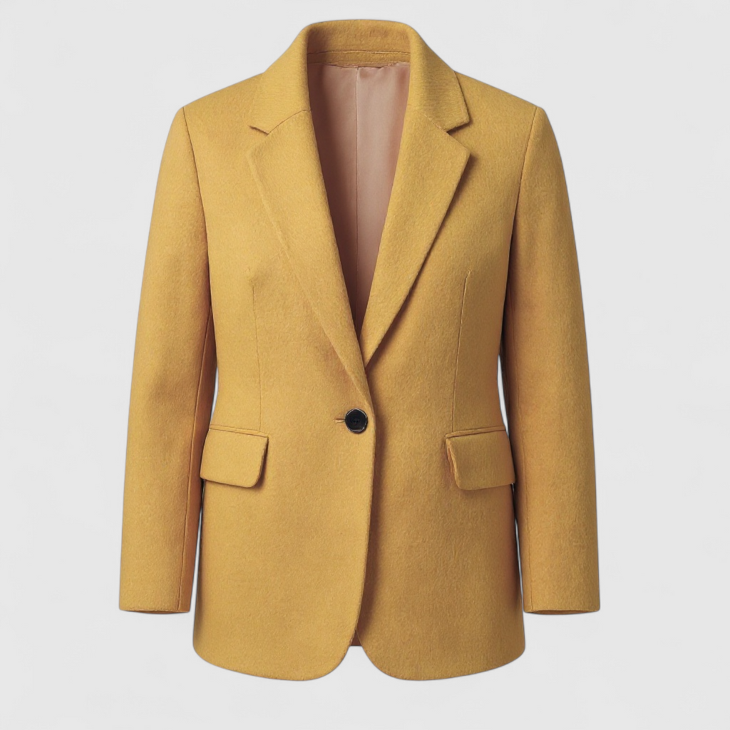 Chaqueta con solapas y cierre de botones para otoño e invierno
