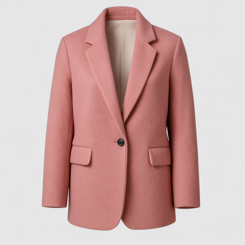 Chaqueta con solapas y cierre de botones para otoño e invierno