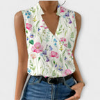 Soft V-Neck Top with Light Summer Feel