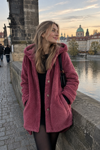Hooded Fleece Jacket with Soft Warm Handle