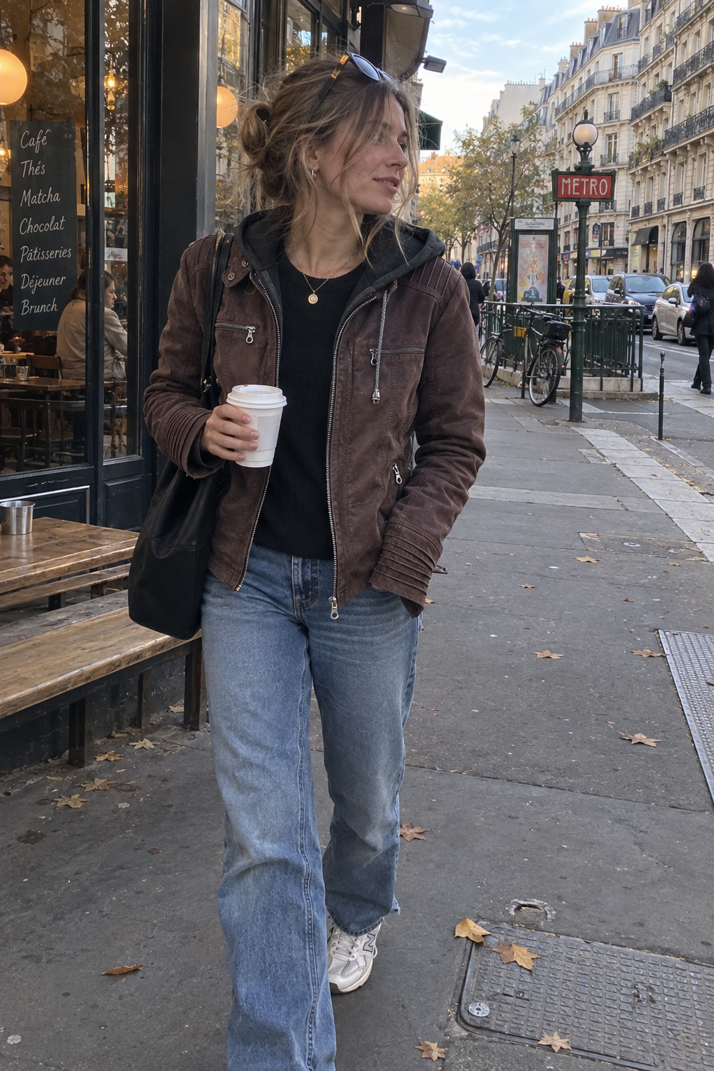 Hooded Jacket with Modern Urban Lines