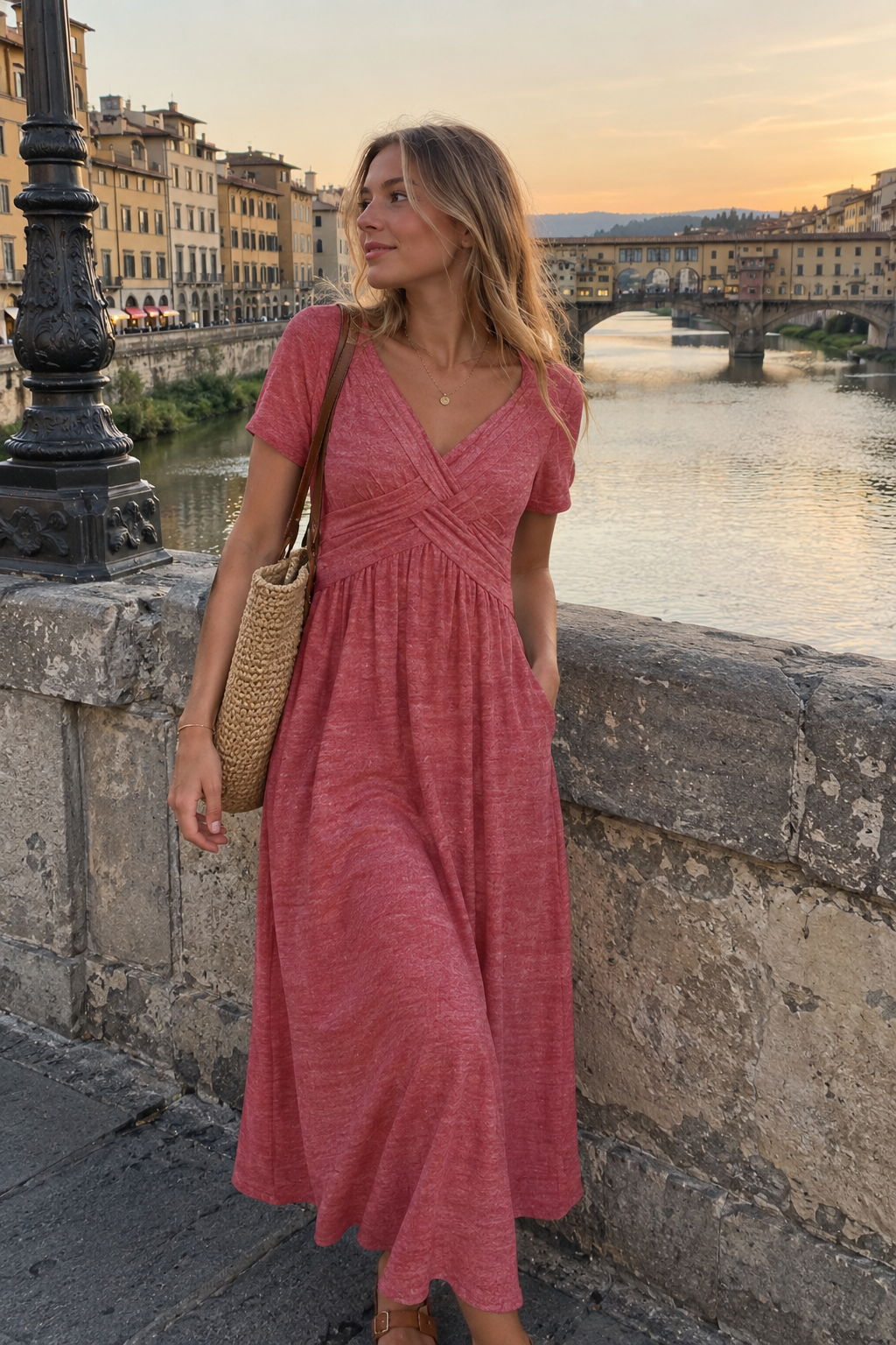Flowing Dress with Smooth Silhouette