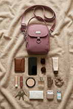 Compact Eco-Leather Shoulder Bag with Adjustable Strap