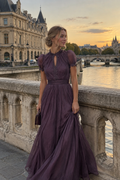 Chiffon Maxi Dress with Flowing Drape