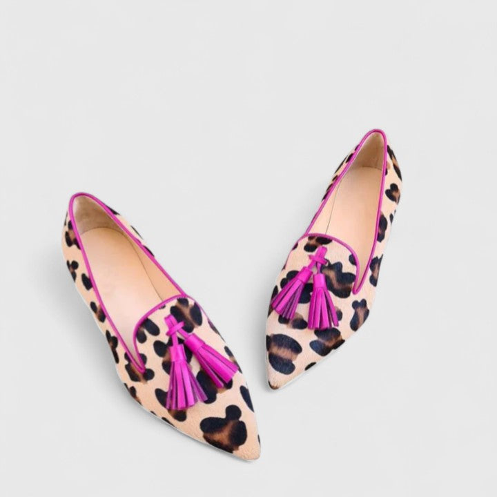 Mocasines con estampado de leopardo y plantilla acolchada