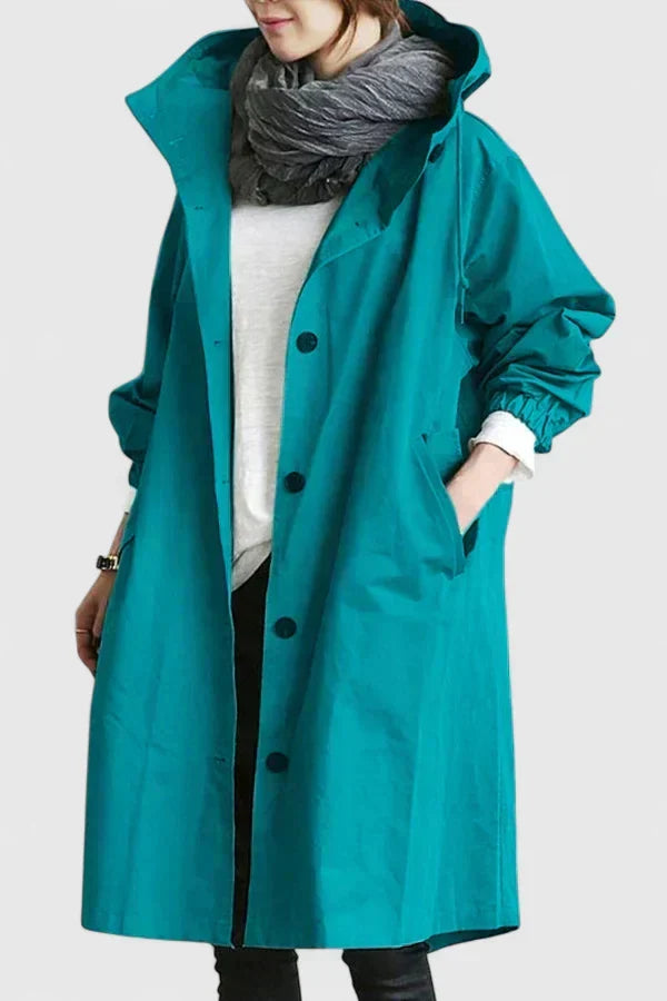 Oversized Hooded Coat with Adjustable Hood