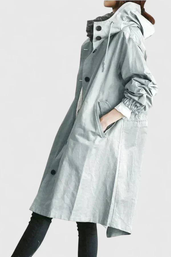 Oversized Hooded Coat with Adjustable Hood