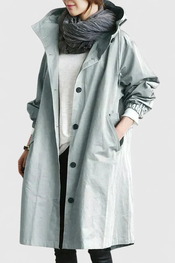 Oversized Hooded Coat with Adjustable Hood