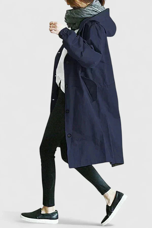Oversized Hooded Coat with Adjustable Hood