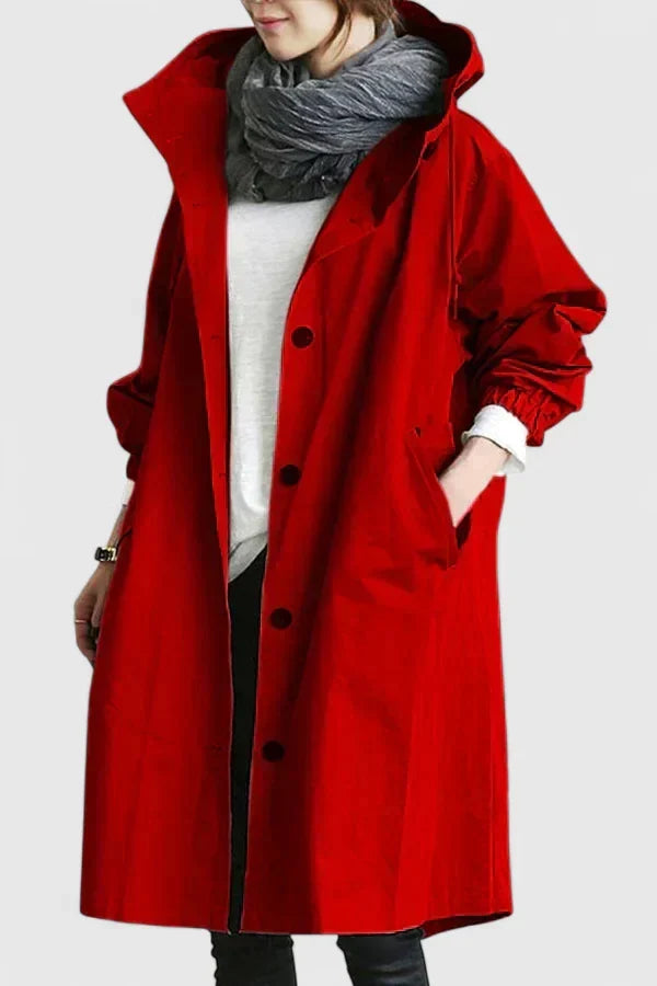 Oversized Hooded Coat with Adjustable Hood