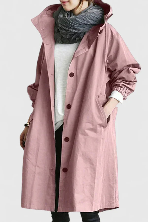 Oversized Hooded Coat with Adjustable Hood