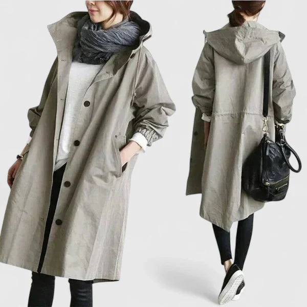 Oversized Hooded Coat with Adjustable Hood