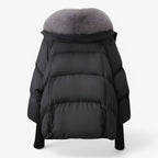 Chaqueta forrada de pelo con cintura ajustable para el invierno