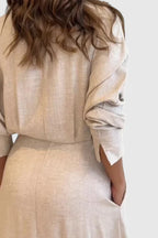 V-Neck Maxi Dress with Breezy Movement