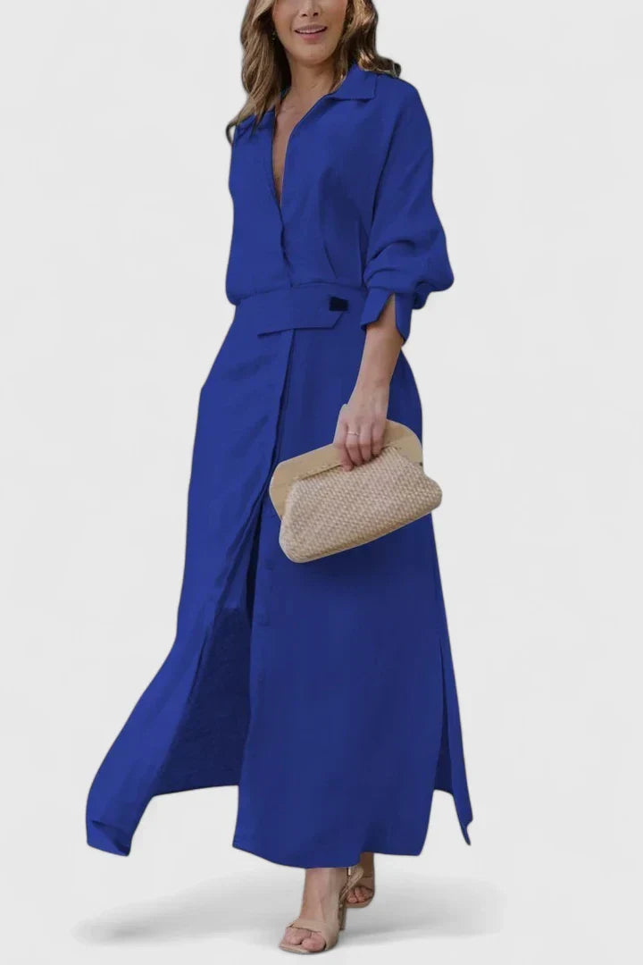 V-Neck Maxi Dress with Breezy Movement