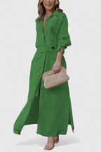 V-Neck Maxi Dress with Breezy Movement