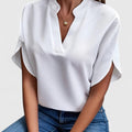 Lightweight Cotton Blend Blouse with Classic Cut