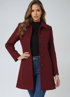 Single Breasted Winter Trench Coat