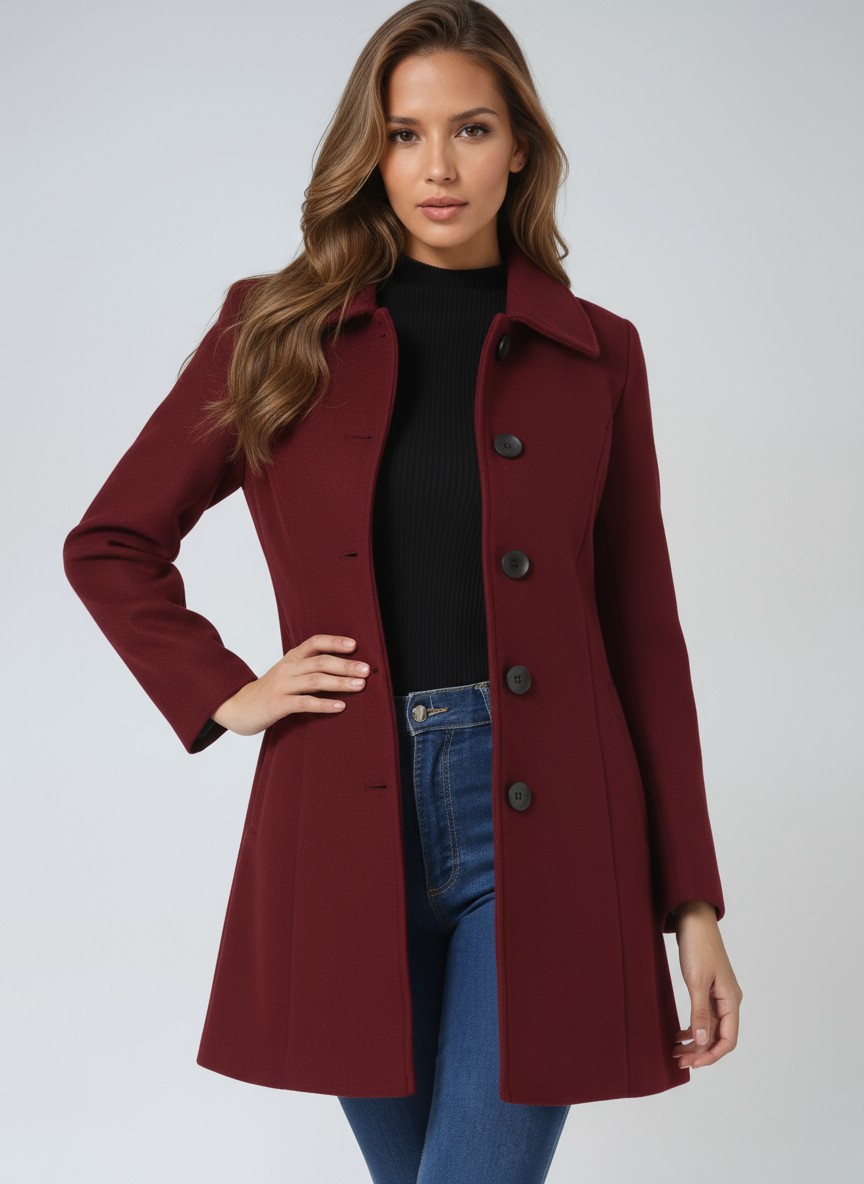 Single Breasted Winter Trench Coat
