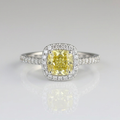 Adjustable Open Ring with Olive Green Zirconia Stones