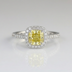 Adjustable Open Ring with Olive Green Zirconia Stones