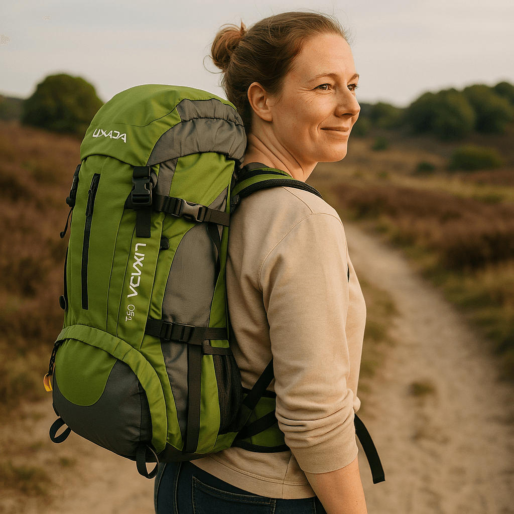 50L Water-Resistant Backpack with Included Rain Cover