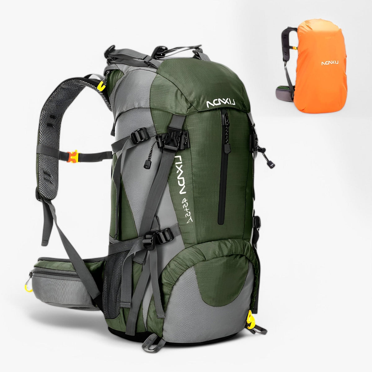 50L Water-Resistant Backpack with Included Rain Cover