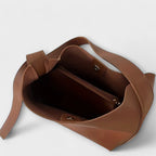 Leather Look Shoulder Bag with Simple Elegant Shape