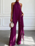 Halter Neck Two Piece Set with H-Line Silhouette