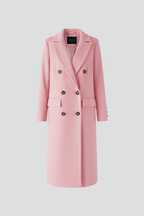 Classic Trench Coat with Lapel Collar and Button Fastening