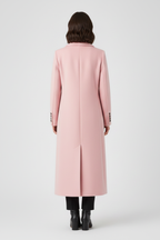 Classic Trench Coat with Lapel Collar and Button Fastening