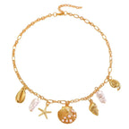 Faux Pearl Starfish Ocean Necklace in Two Styles with Beach Feel