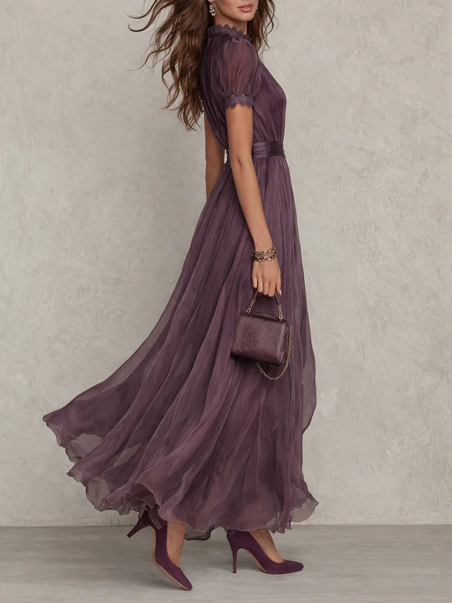 Chiffon Maxi Dress with Flowing Drape