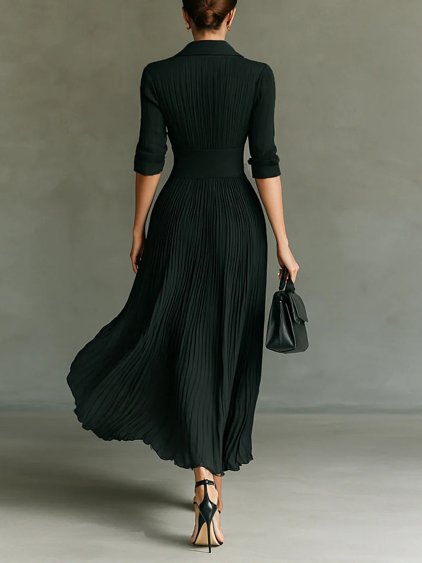 Vestido midi entallado con un ajuste que favorece la figura