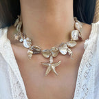 Havsinspirerat halsband med kustdesign i tre färger