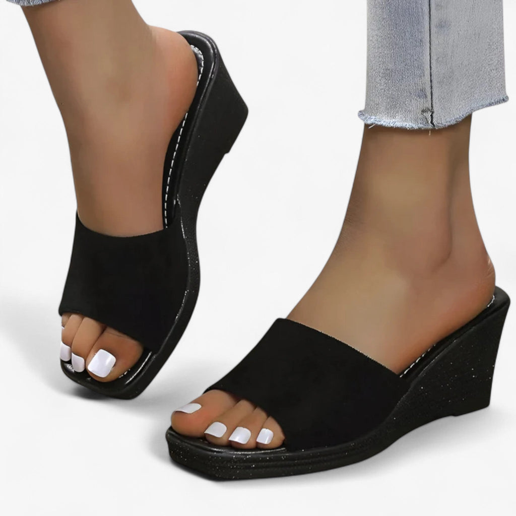 Suede-Look Mule Sandals with Padded Insole for Everyday Comfort