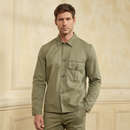 Chaqueta bomber de algodón para hombre con bolsillos tácticos