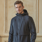 Vattenavvisande softshell-fleecejacka med termohuva