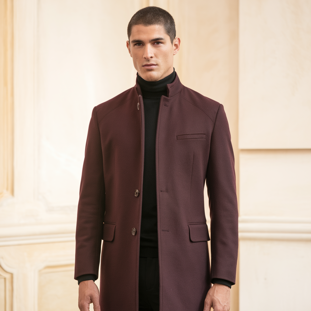 Long Tailored Coat with a Timeless Elegant Silhouette